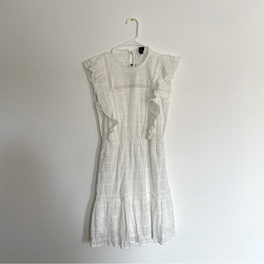 Wild Fable Ruffled White Dress